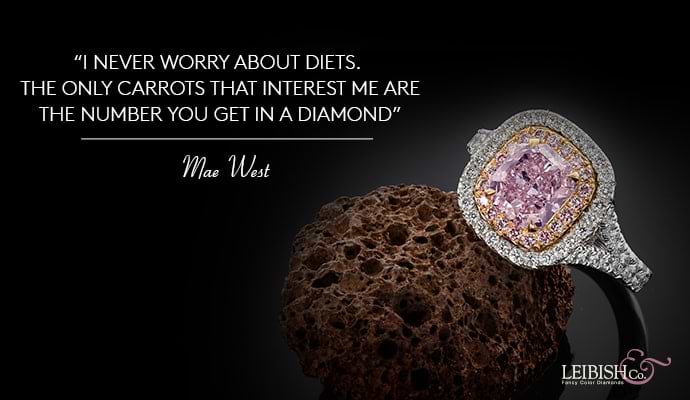 I never worry about diets. The only carrots that interest me are the number you get in a diamond
